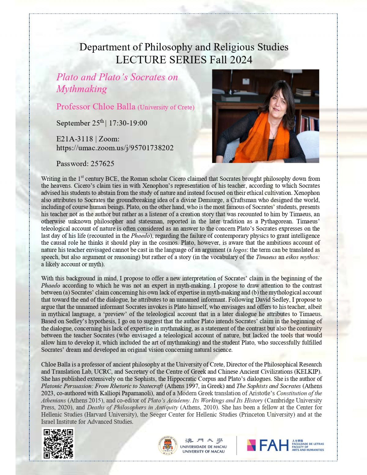 FAH/DPHIL Lecture Series – 